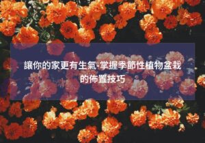 閱讀更多文章 讓你的家更有生氣-掌握季節性植物盆栽的佈置技巧